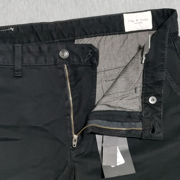 Rag & Bone Classic Chino Shorts Black Mens 34(35)  x 9" Stretch Fit 2 Slim NWT - Picture 10 of 16